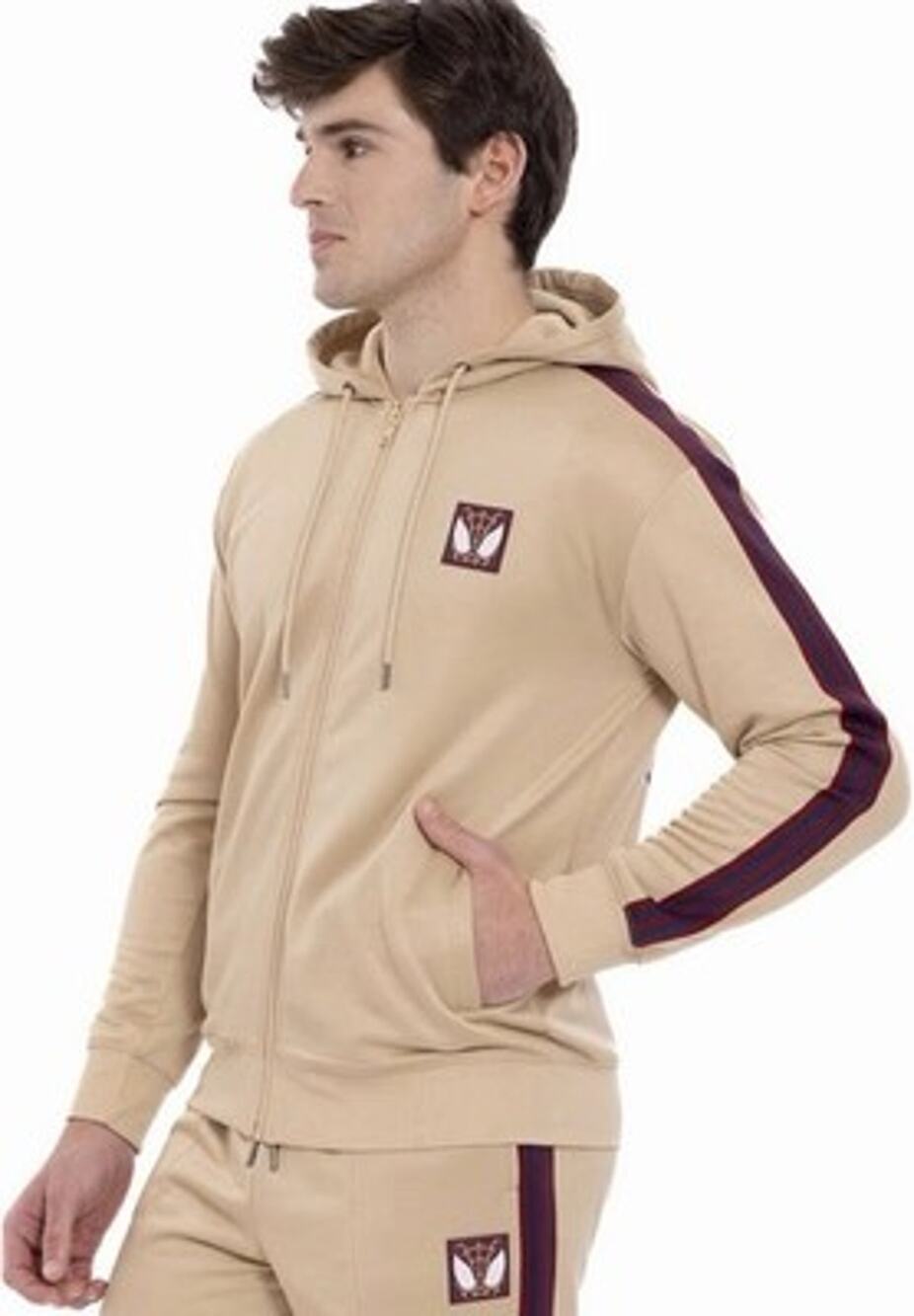 Marvel Spider Man Men's Zip-Up Hooded Sweatshirt Cream Beige XXL